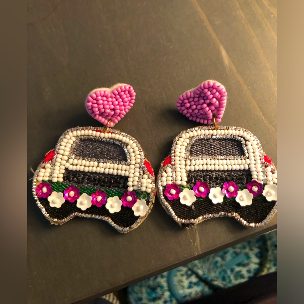 “ Just Married” earrings, never worn